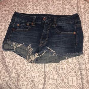 dark washed shorts